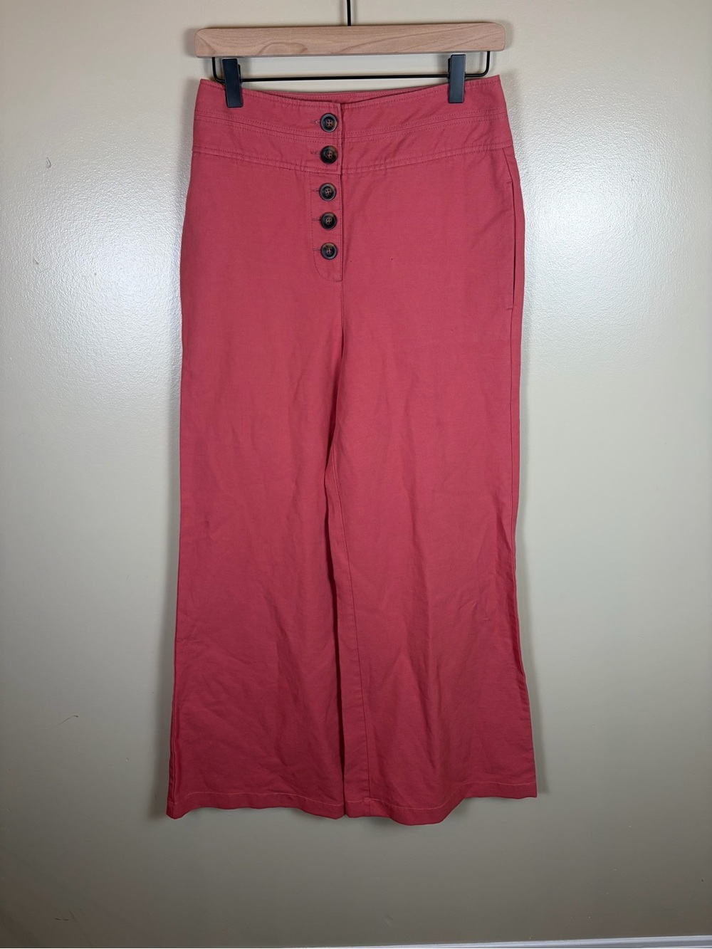 Boden pants coral size 10 linen cotton blend